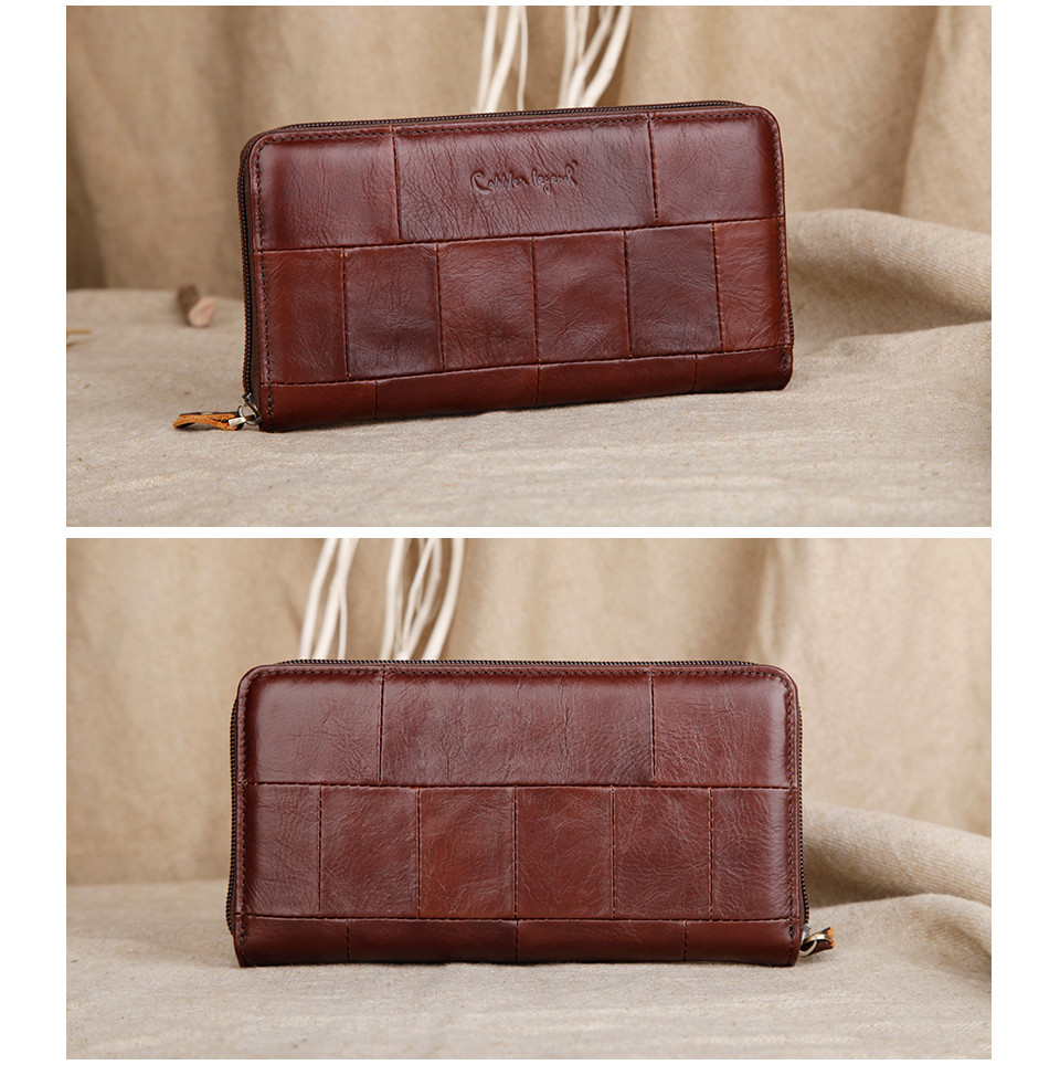 Casual Women's Genuine Leather Long Wallet