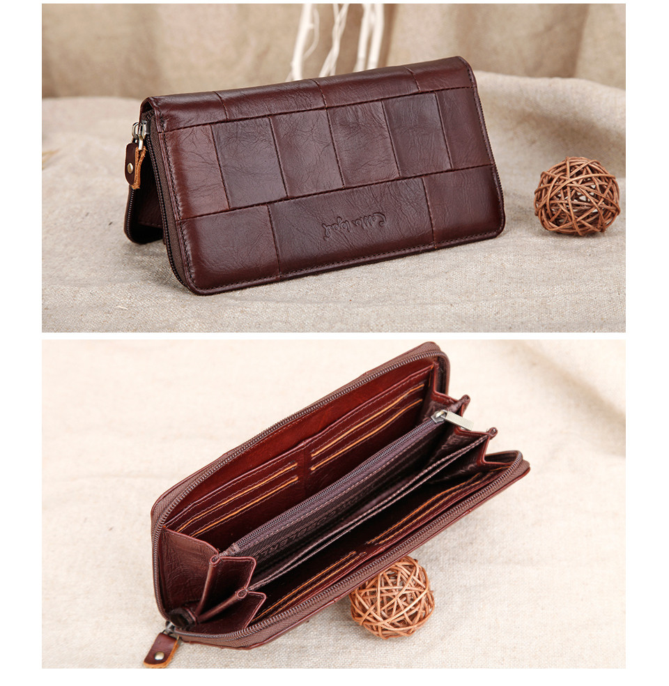 Casual Women's Genuine Leather Long Wallet