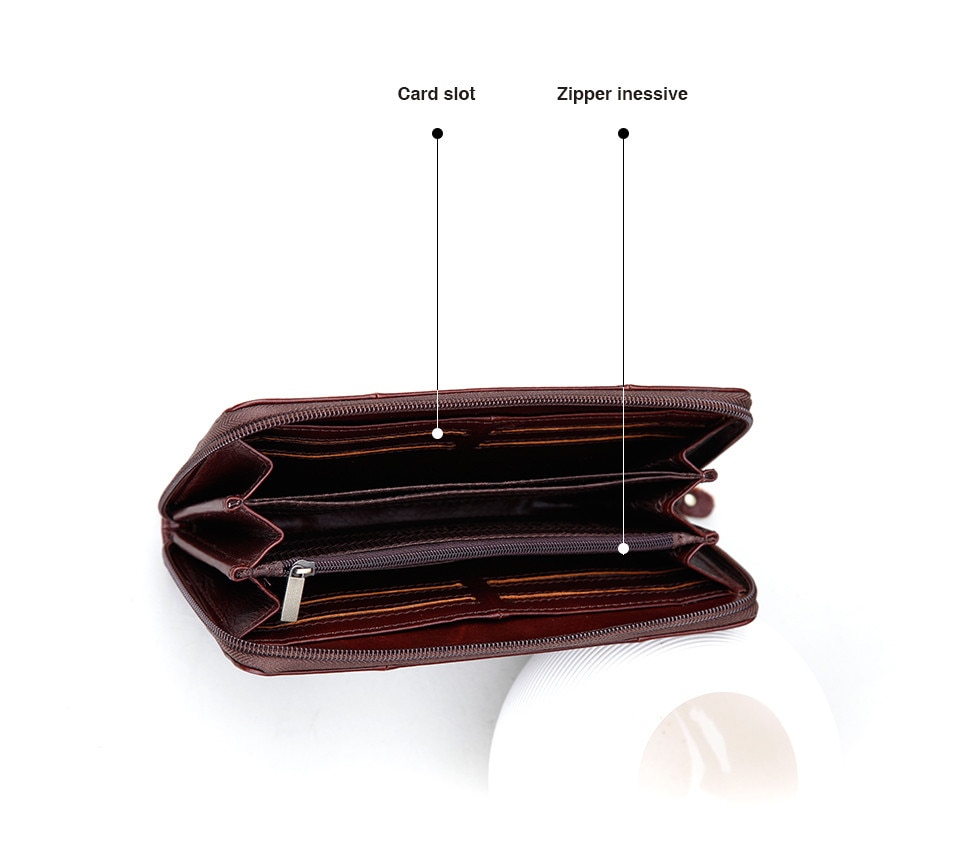 Casual Women's Genuine Leather Long Wallet
