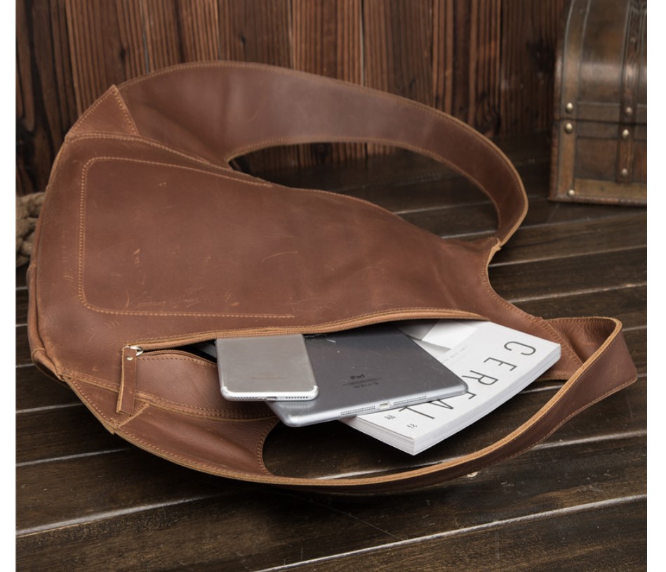 Ergonomic Design Leather Laptop Backpack