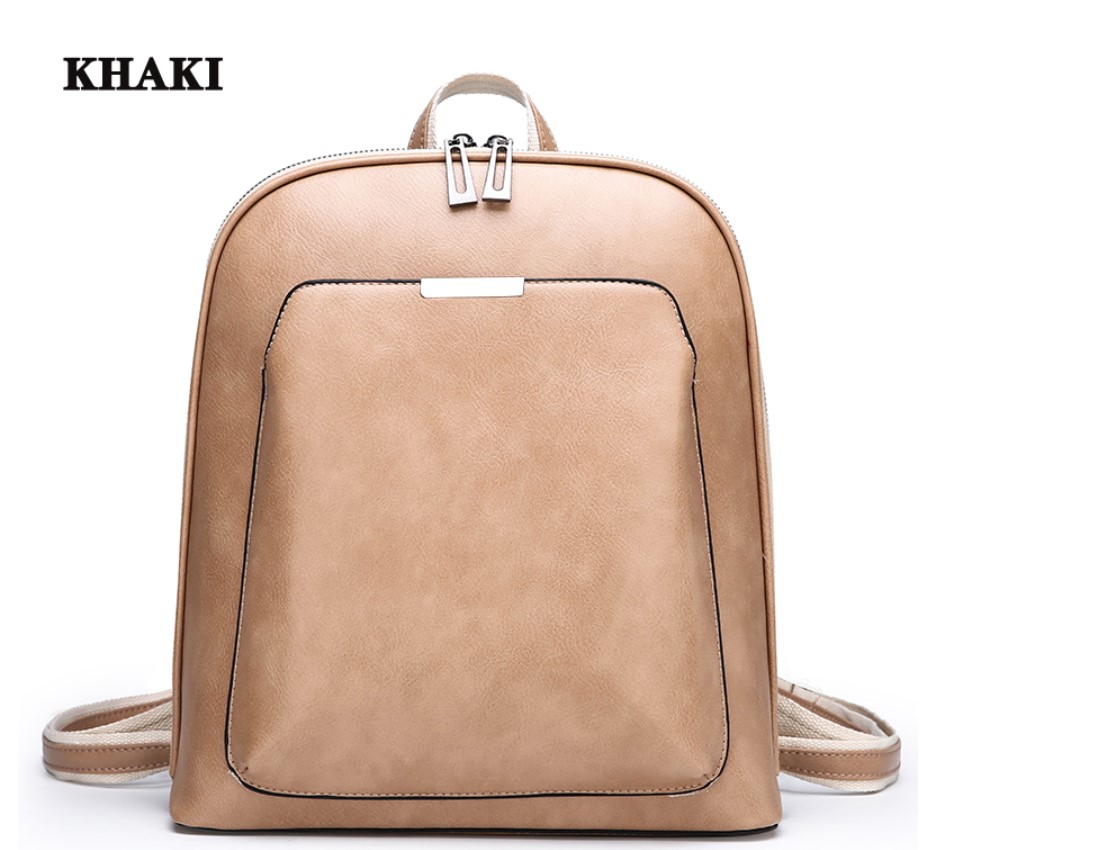 Women's Glossy Leather Backpack