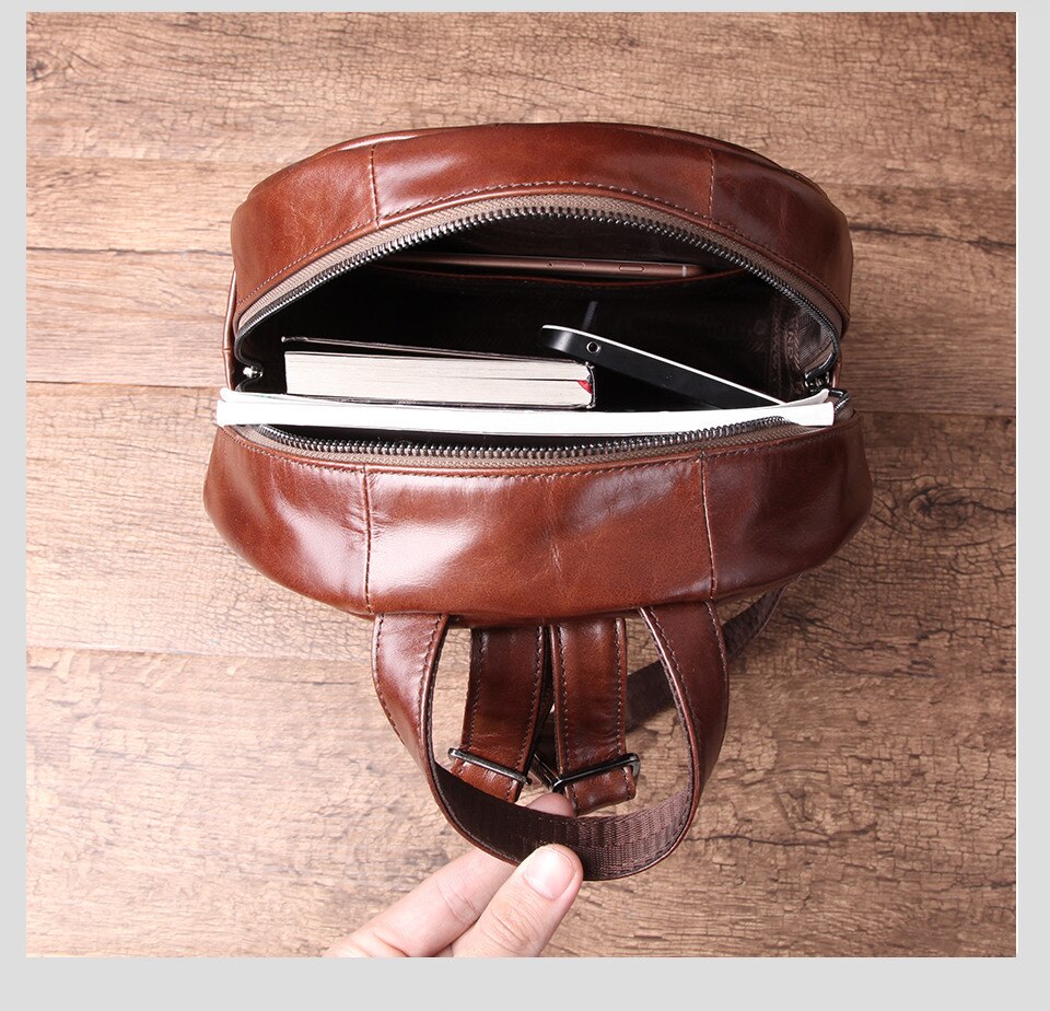 Women's Patchwork Leather Laptop Backpack