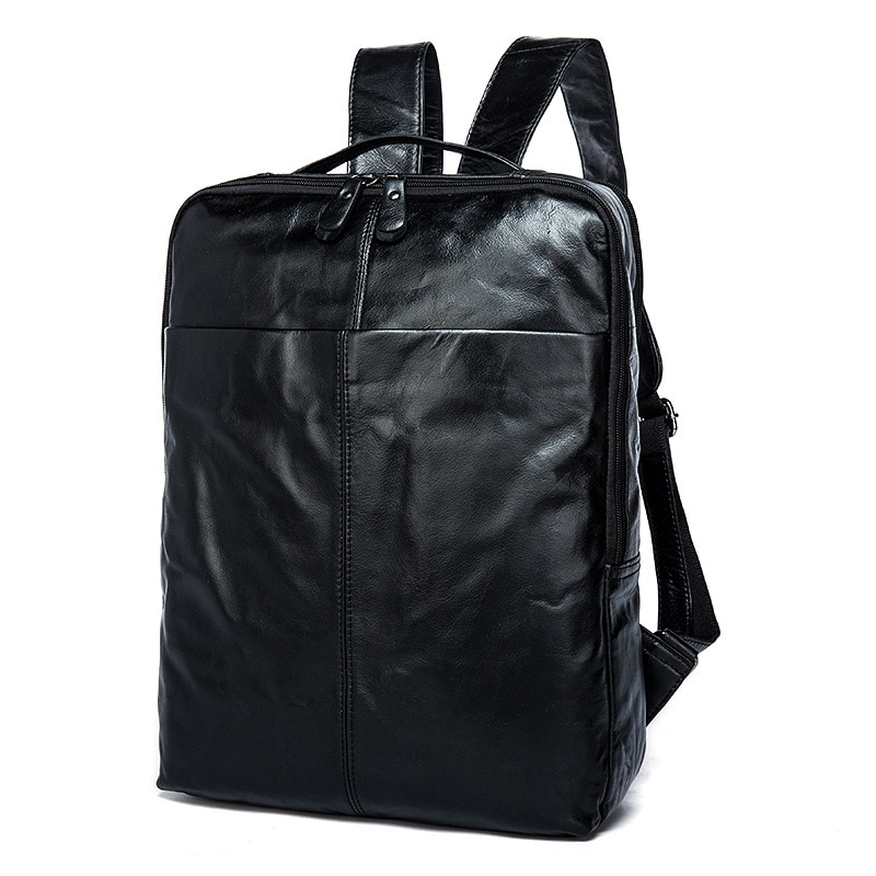 Business Men's Genuine Leather Backpack