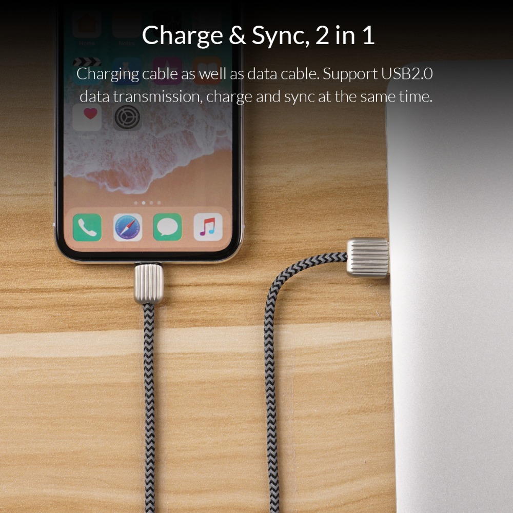 2.1A USB Cable for iOS and Android Phones