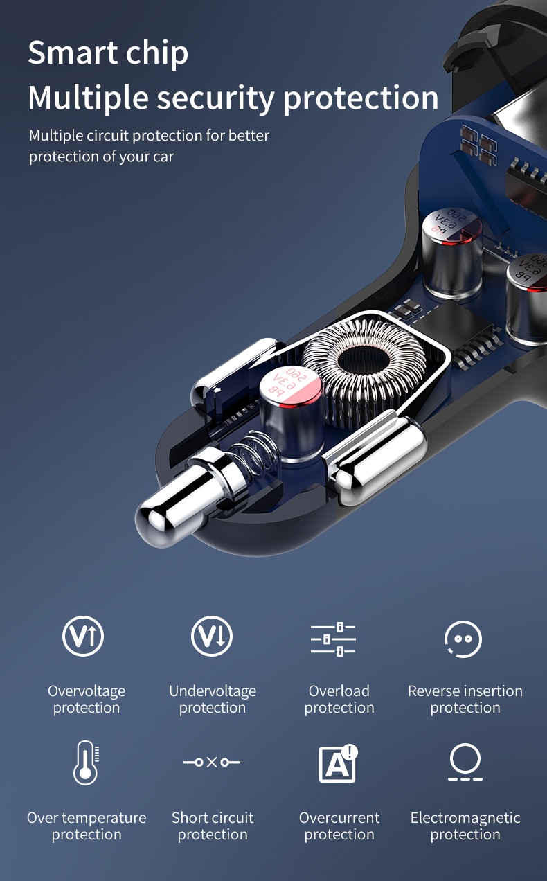 Car Phone Charger with Handsfree FM Transmitter