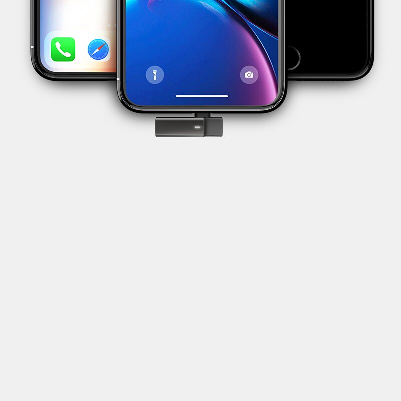 Black and Grey Headphone Adapter for iPhone