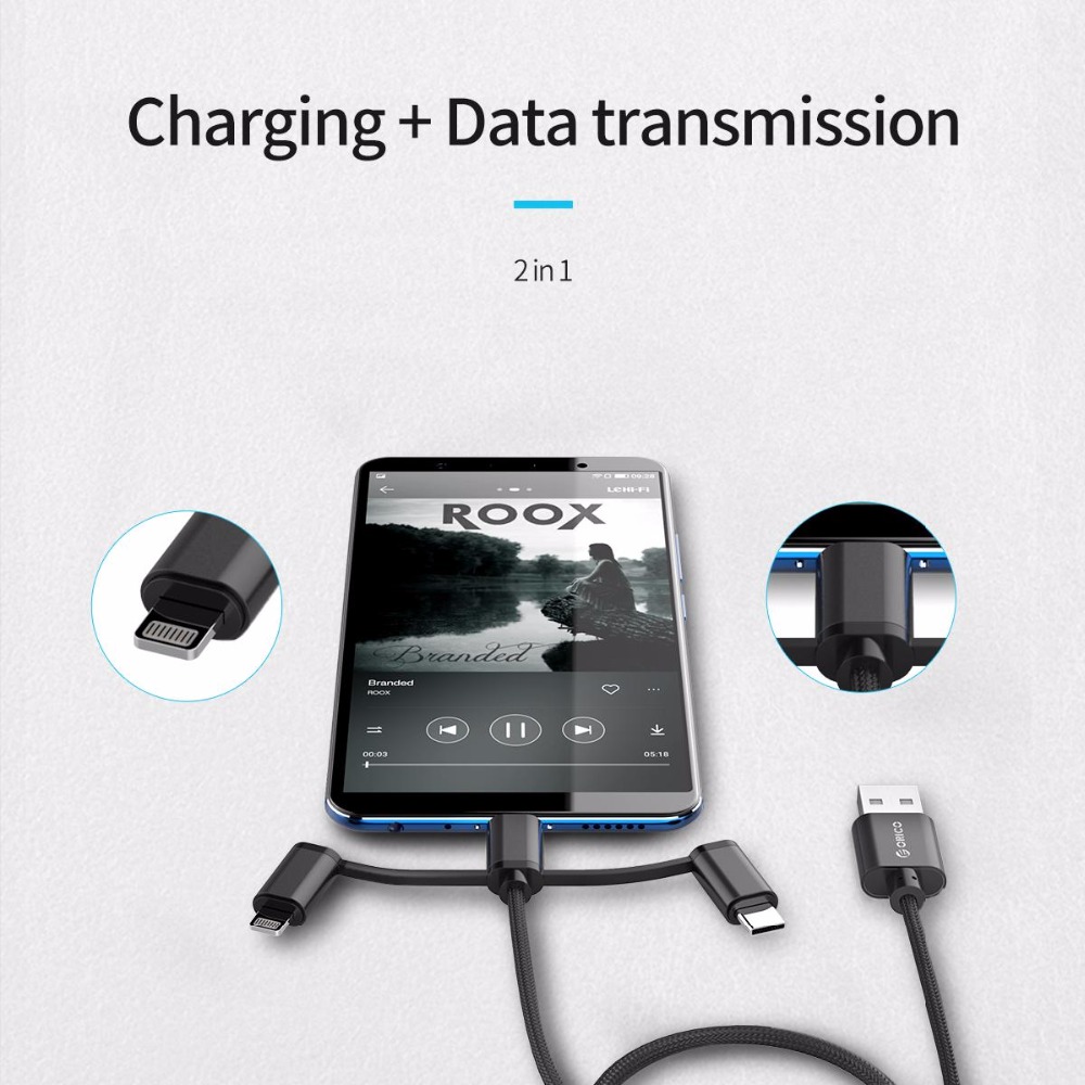 3 in 1 Type C/Micro/Lightning USB Cable 3 in 1 Type C/Micro/Lightning USB Cable
