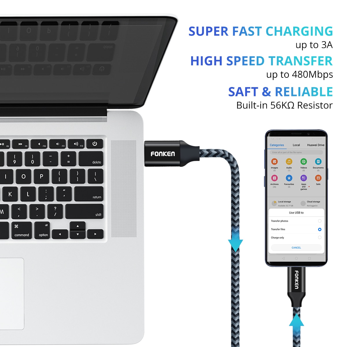 Quick Charger Mini USB Android Phone Cord