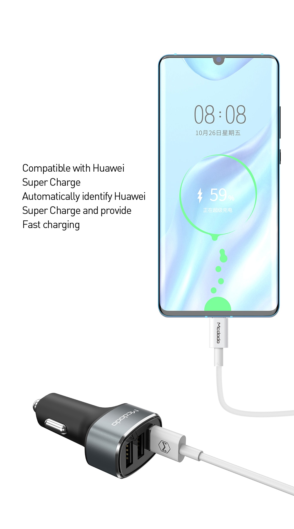 3 USB Ports Car Phone Charger