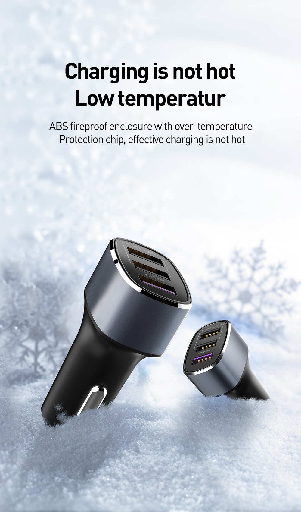 3 USB Ports Car Phone Charger