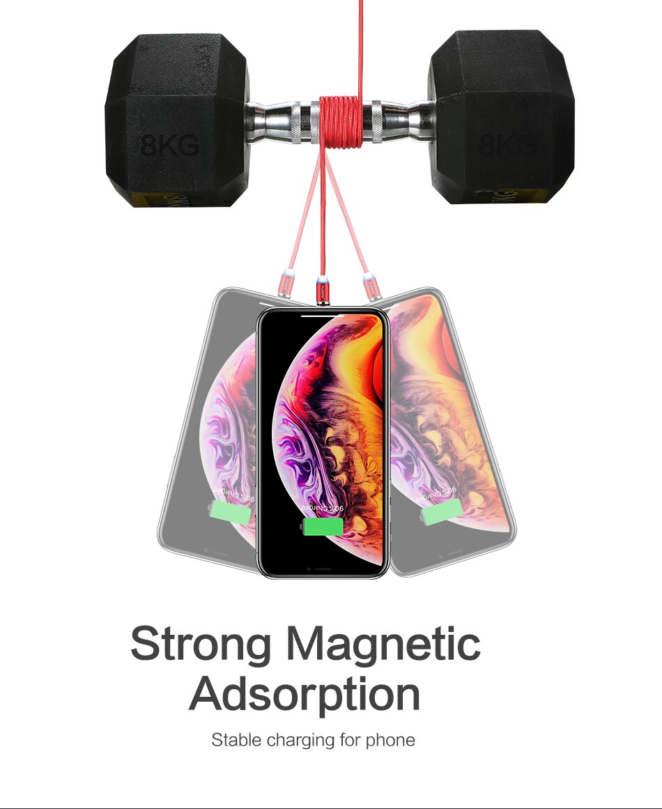 Magnetic Design Charging Cable with LED Indicator