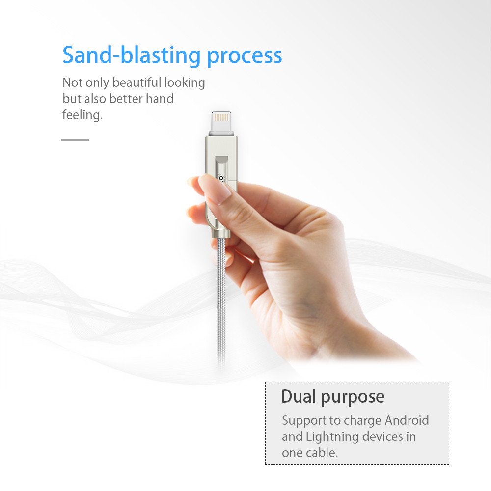 2-in-1 Lightning and Micro USB Charging Cable