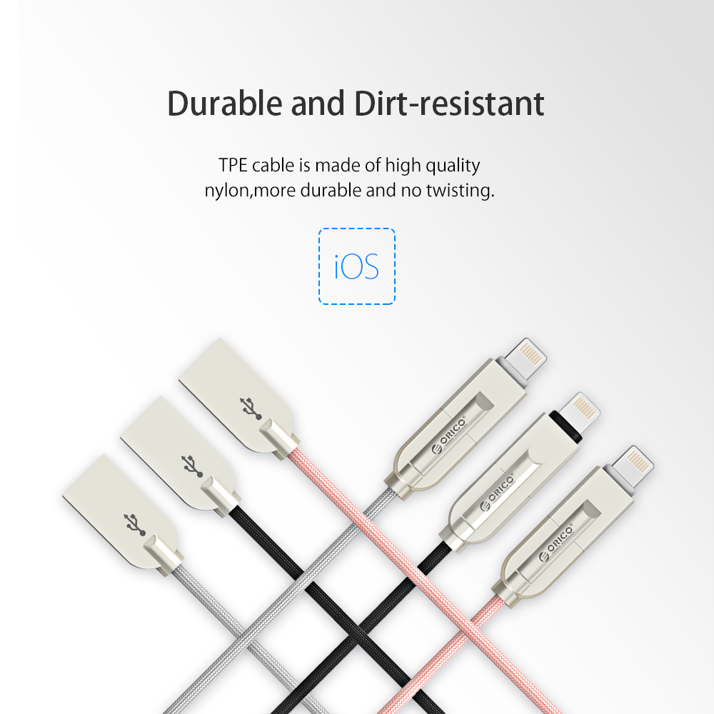 2-in-1 Lightning and Micro USB Charging Cable