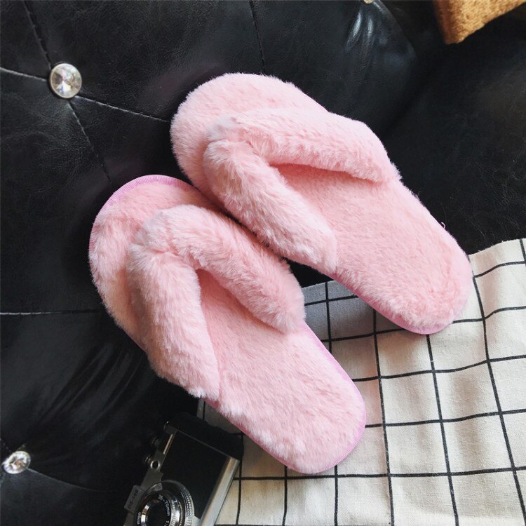 Women's Fur Strap Slippers