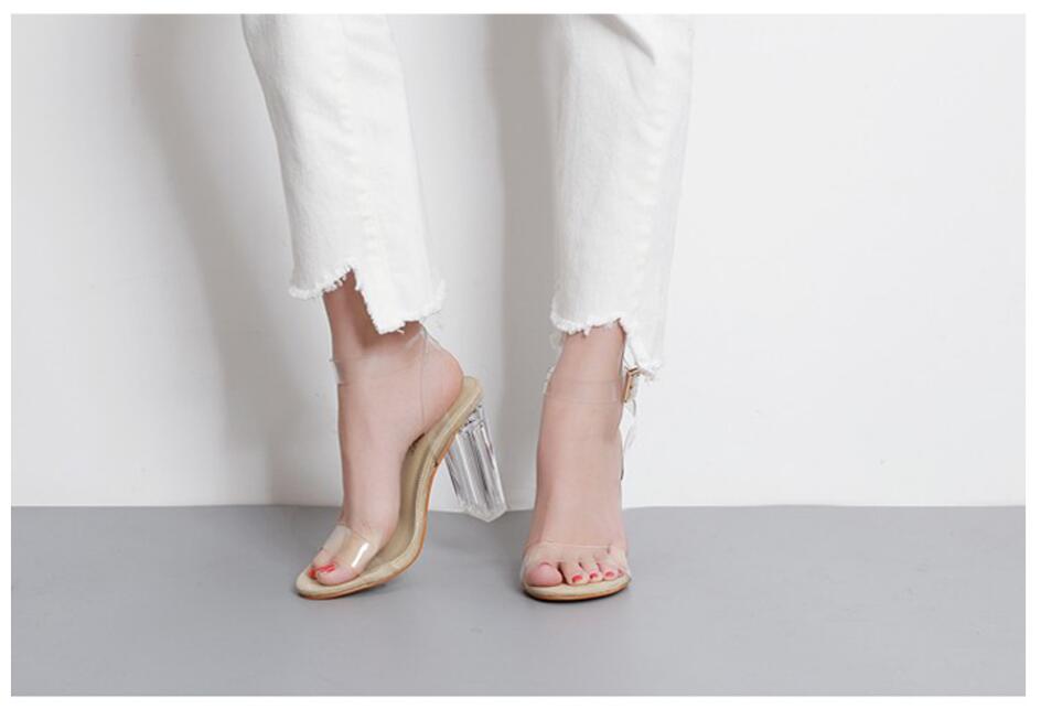 Women's Crystal Open Toed High Heels Sandals