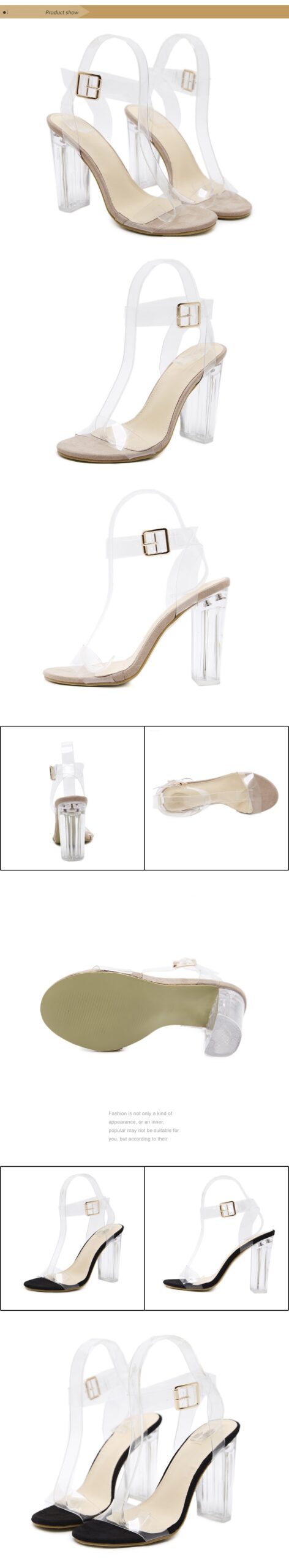 Women's Crystal Open Toed High Heels Sandals