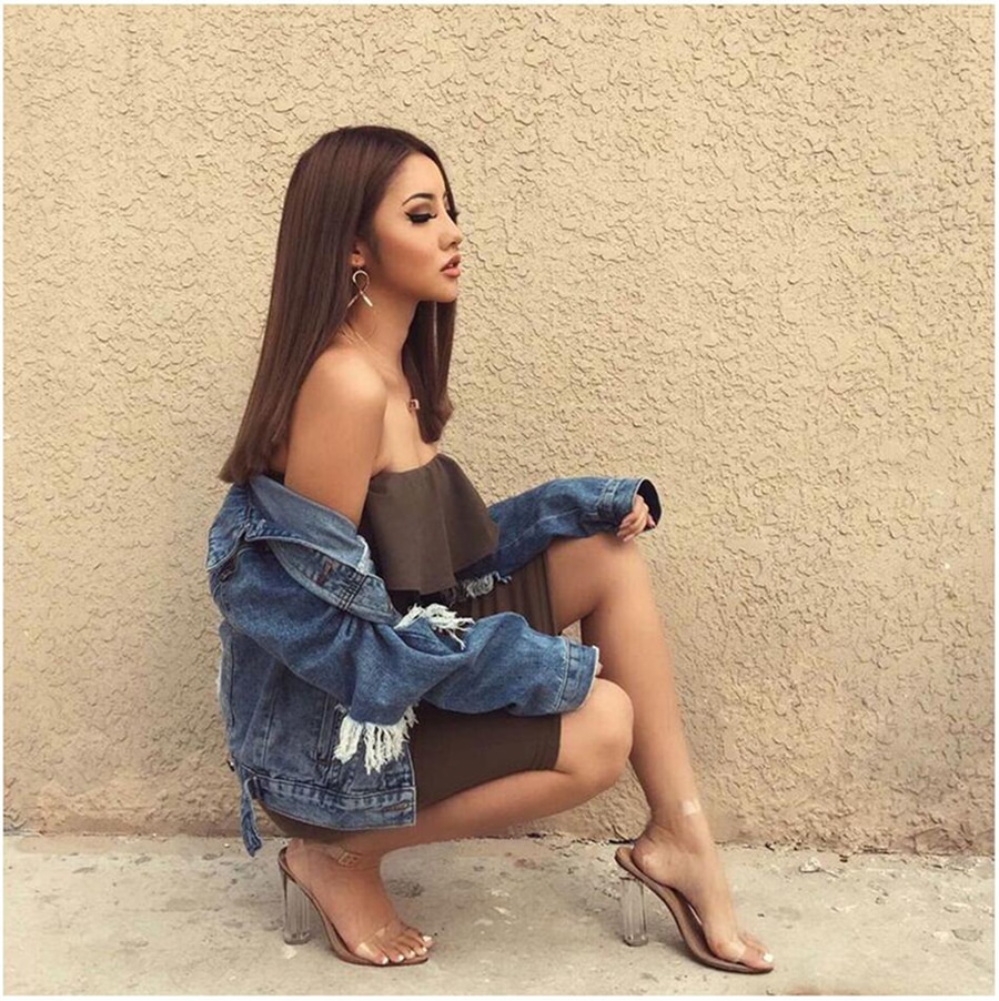 Women's Crystal Open Toed High Heels Sandals