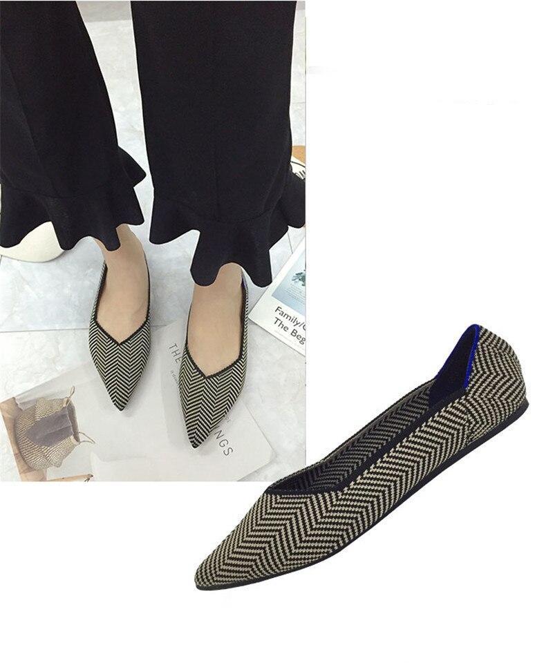 Women's Breathable Knit Pointed Summer Shoes