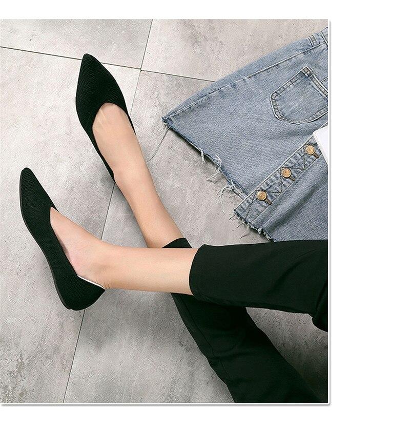 Women's Breathable Knit Pointed Summer Shoes