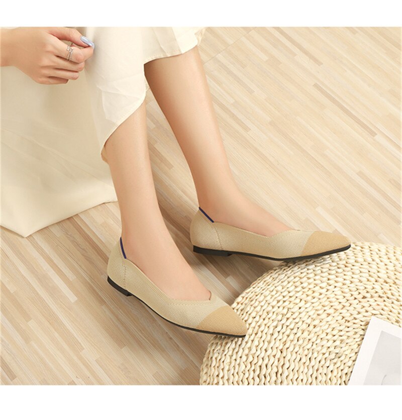 Women's Breathable Knit Pointed Summer Shoes