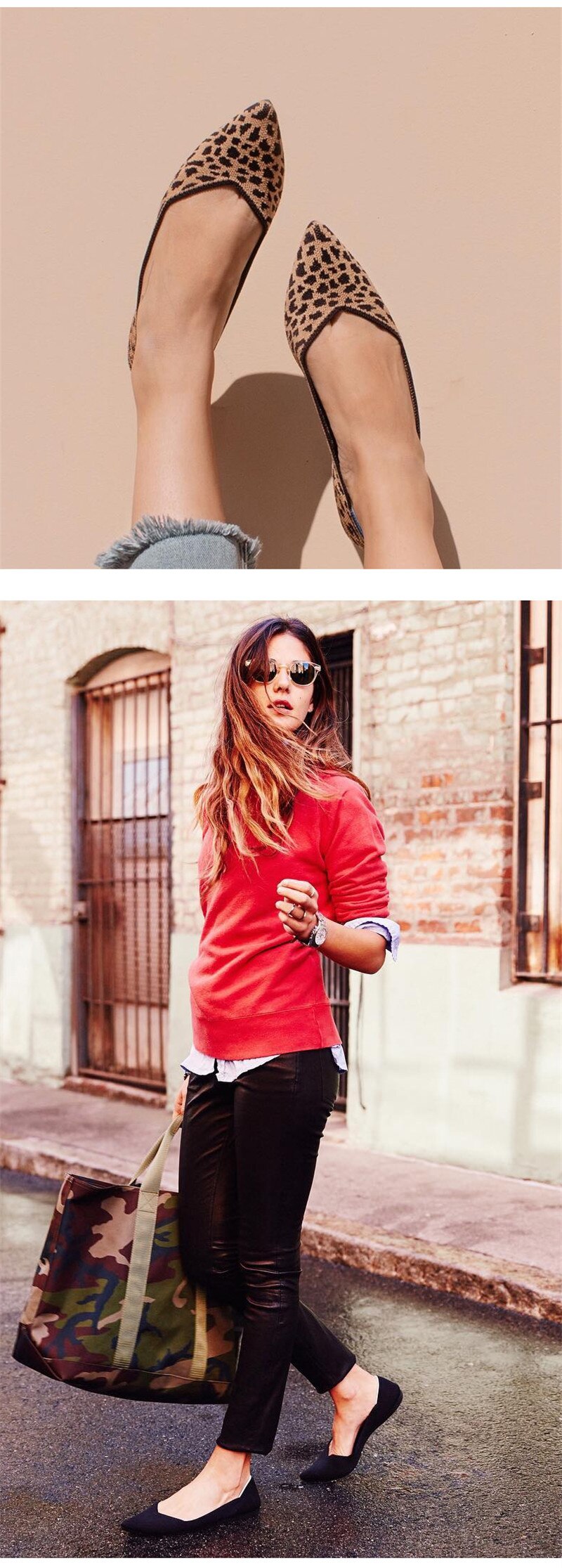 Women's Breathable Knit Pointed Summer Shoes