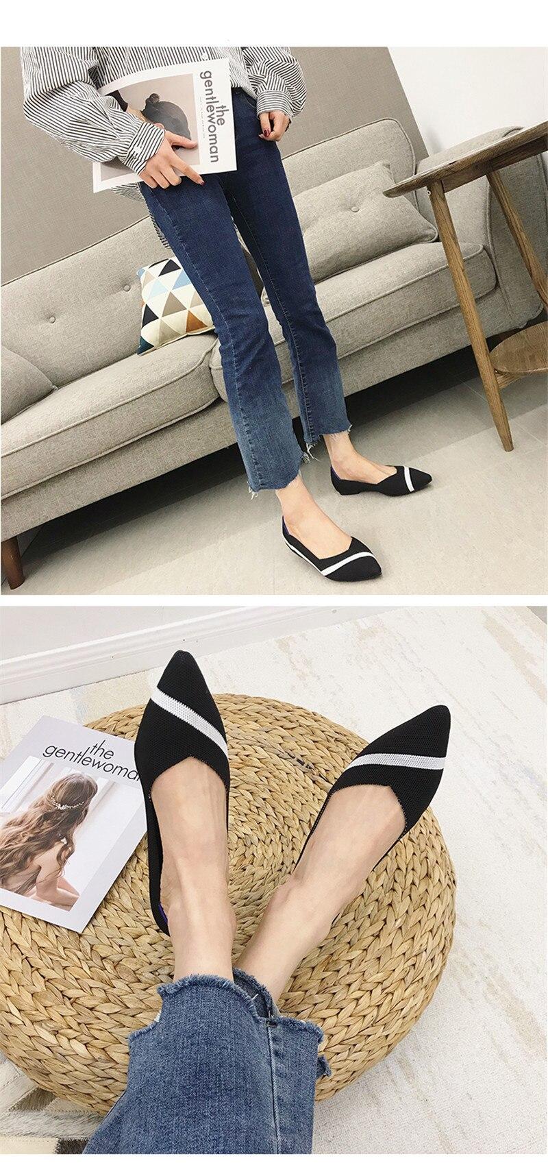 Women's Breathable Knit Pointed Summer Shoes