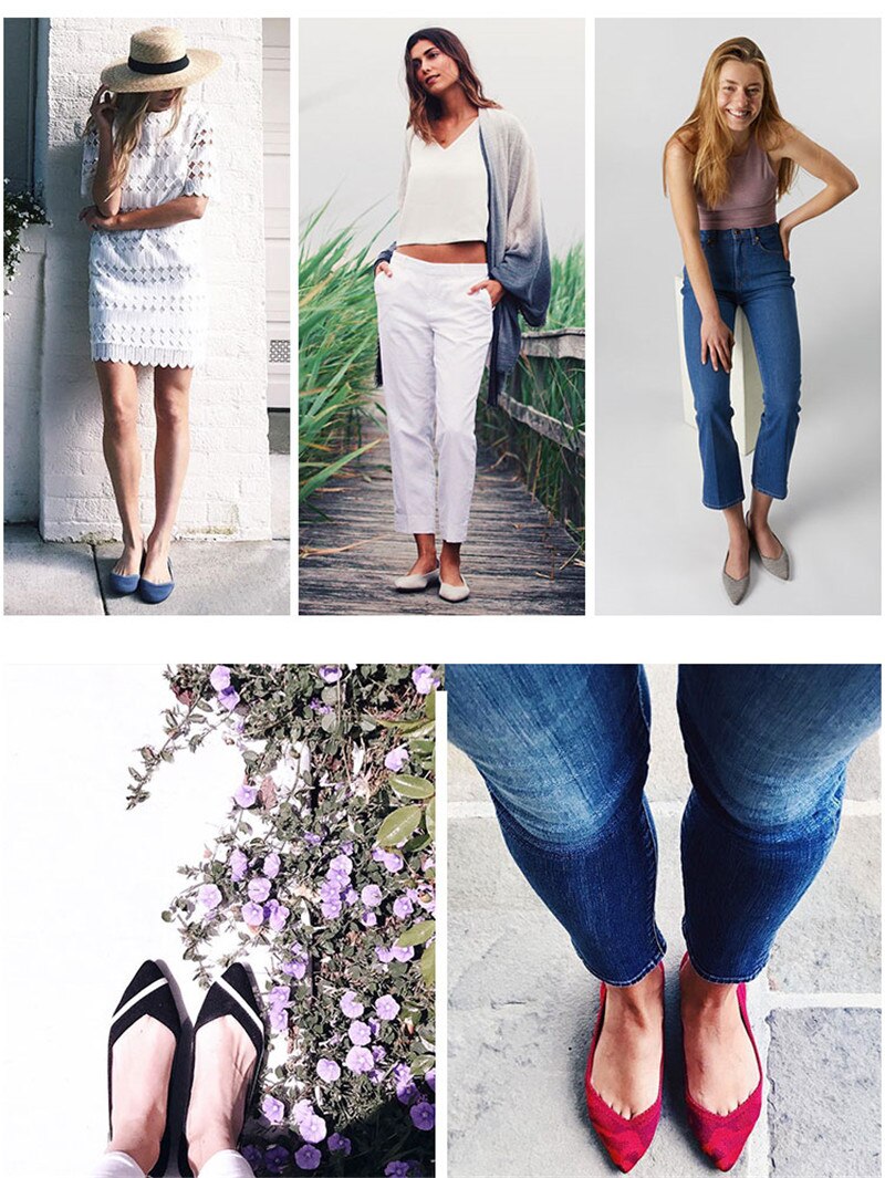 Women's Breathable Knit Pointed Summer Shoes