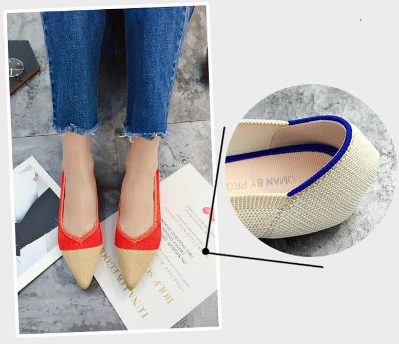 Women's Breathable Knit Pointed Summer Shoes