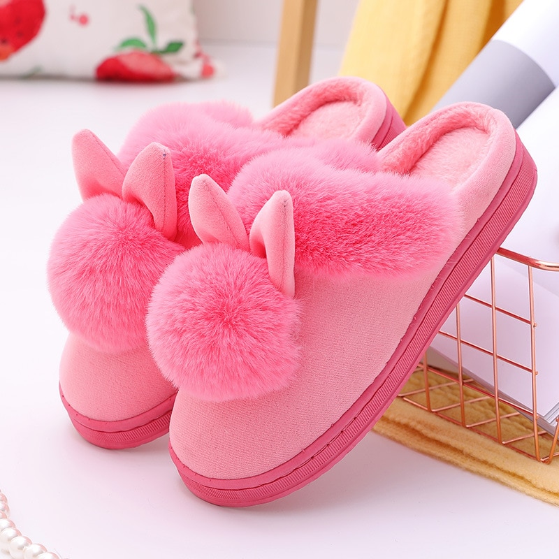 Women's Home Slippers with Rabbit Ears