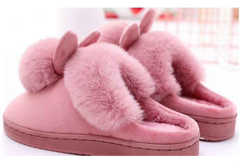 Women's Home Slippers with Rabbit Ears