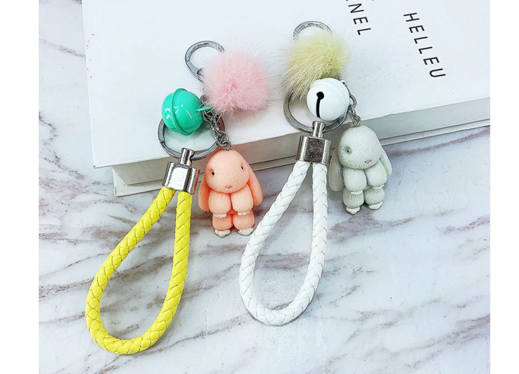 Cute Rabbit Fluffy Keychain