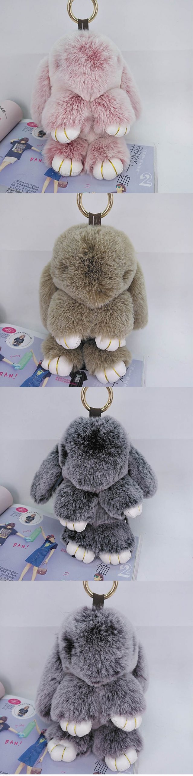 Car Keychain Plush Rabbit Car Keychain Plush Rabbit