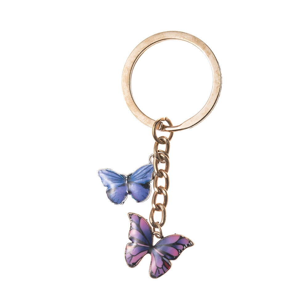 Colorful Double Butterfly Keychain