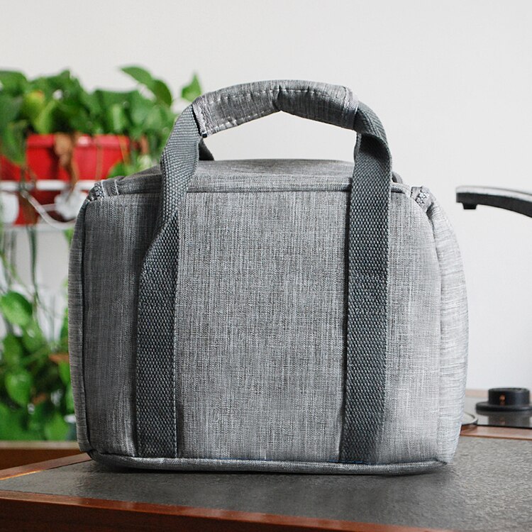 Solid Color Waterproof Insulated Lunch Bag