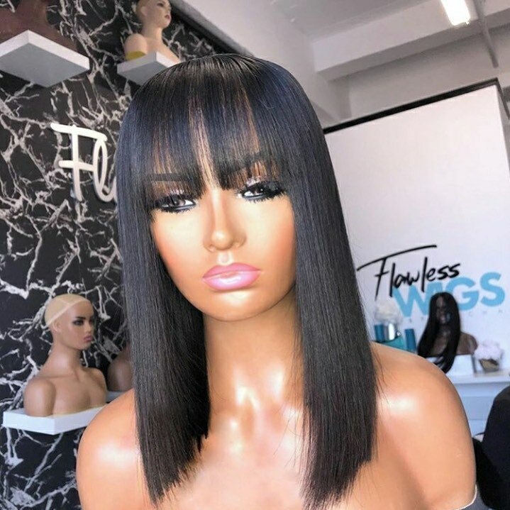 100% Human Hair Wig with Bang 100% Human Hair Wig with Bang