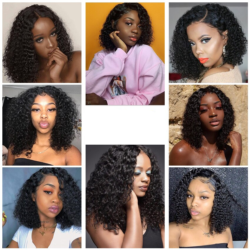 4 x 4 Short Curly Brazilian Wigs 4 x 4 Short Curly Brazilian Wigs