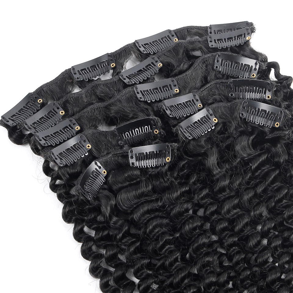 7 Pcs Brazilian Kinky Curly Clip Hair Extensions 7 Pcs Brazilian Kinky Curly Clip Hair Extensions
