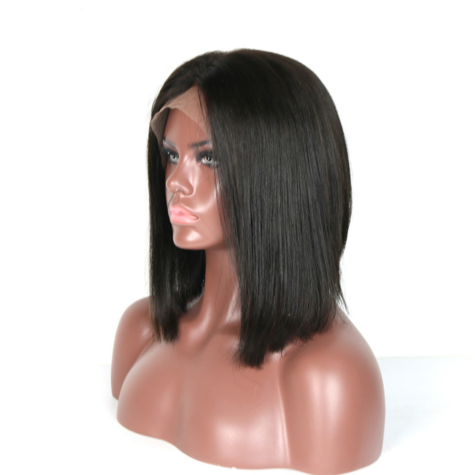 Straight Short Bob Black Wig