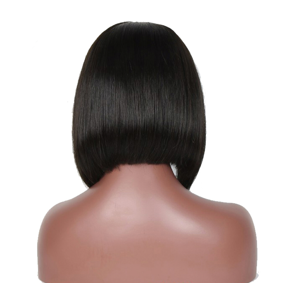 Straight Short Bob Black Wig