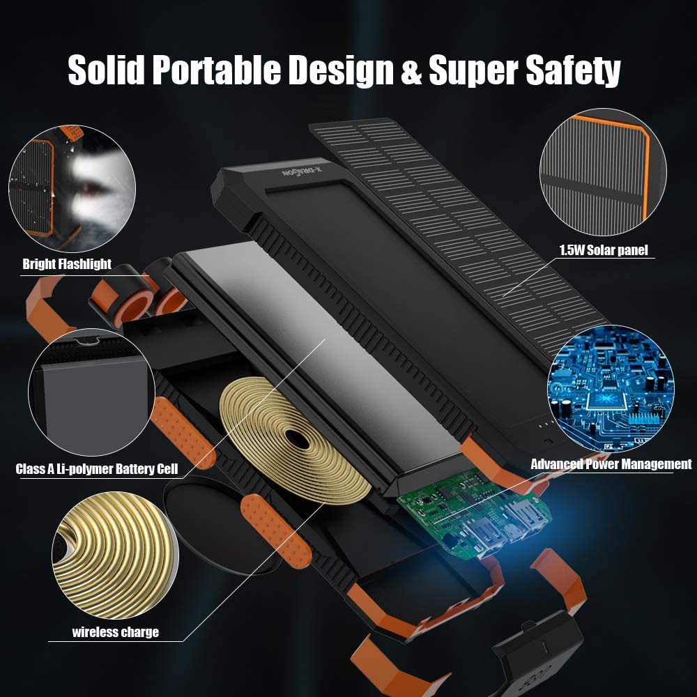 Waterproof Solar Power Bank Charger