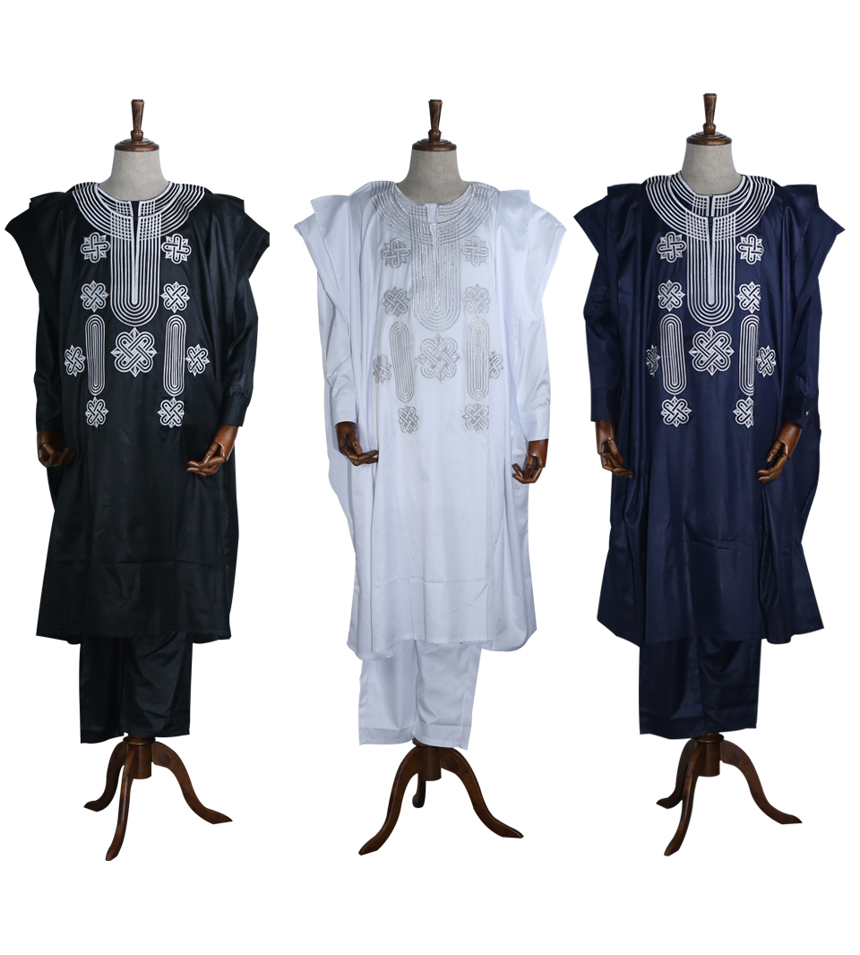 Men's African Traditional Clothing 3 pcs Set