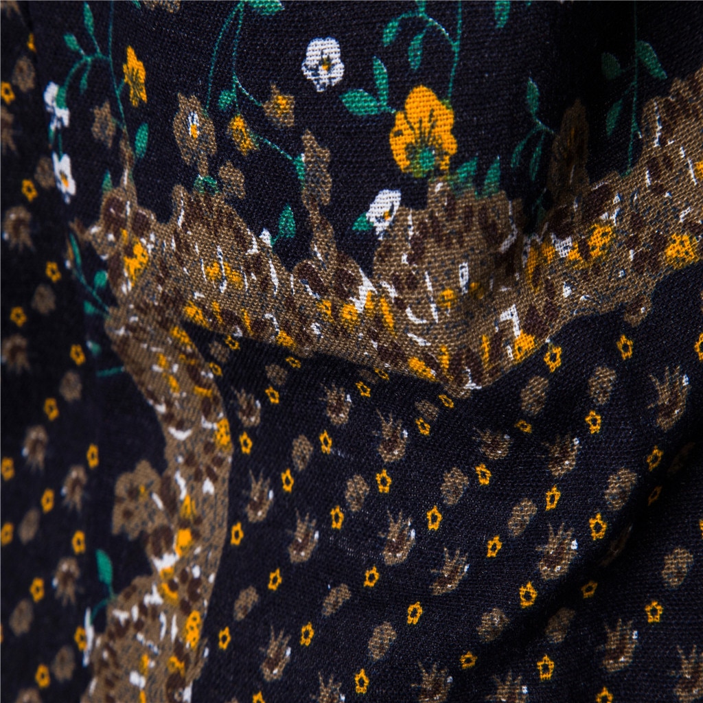 Men's Long Arab Kaftan with Pattern