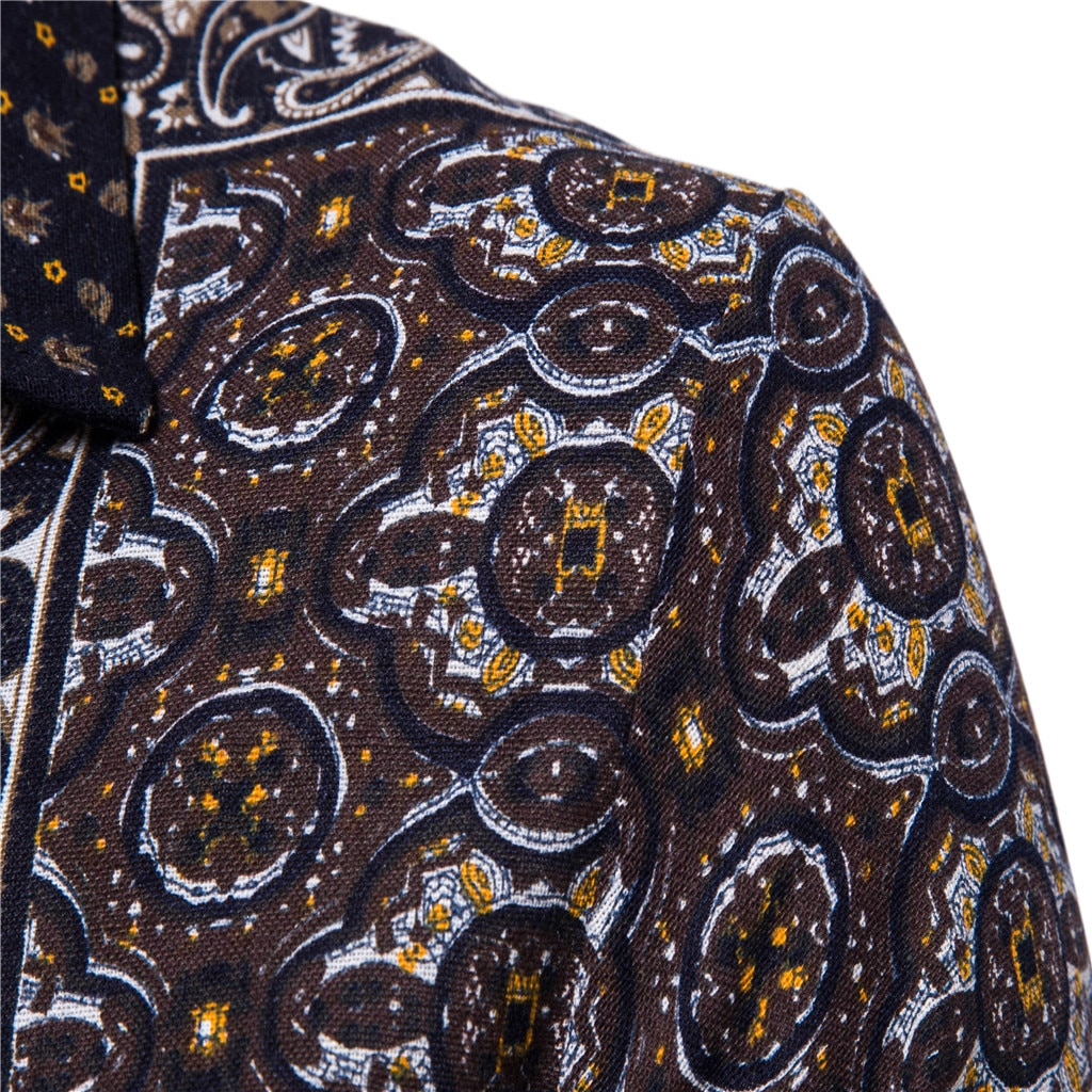 Men's Long Arab Kaftan with Pattern