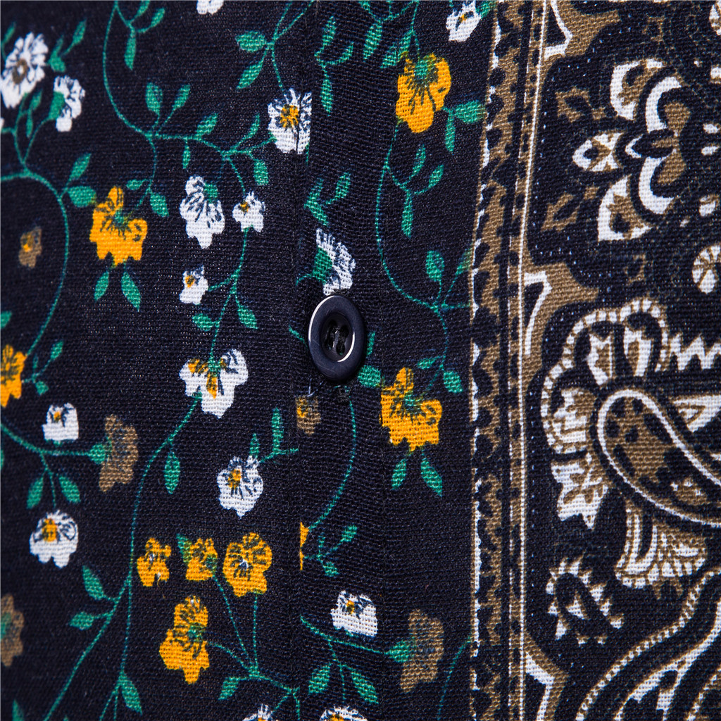 Men's Long Arab Kaftan with Pattern