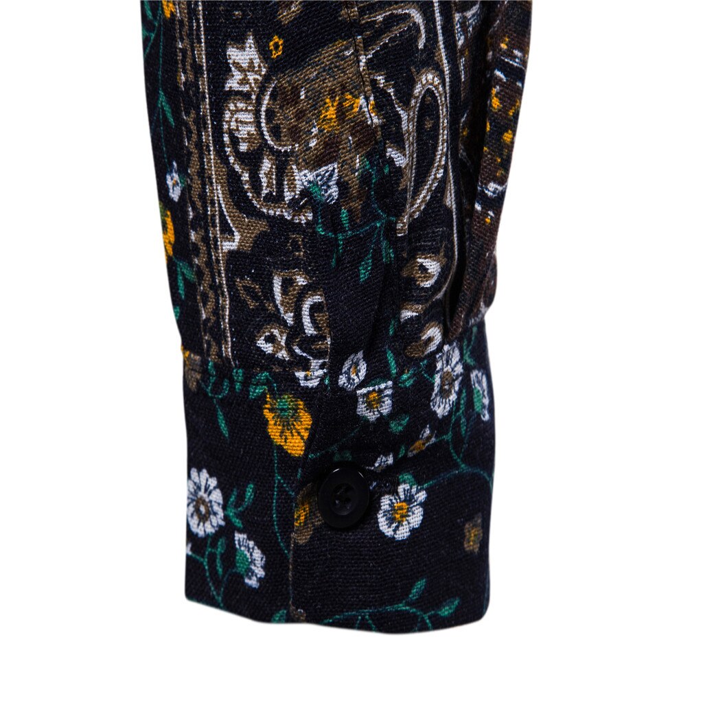 Men's Long Arab Kaftan with Pattern