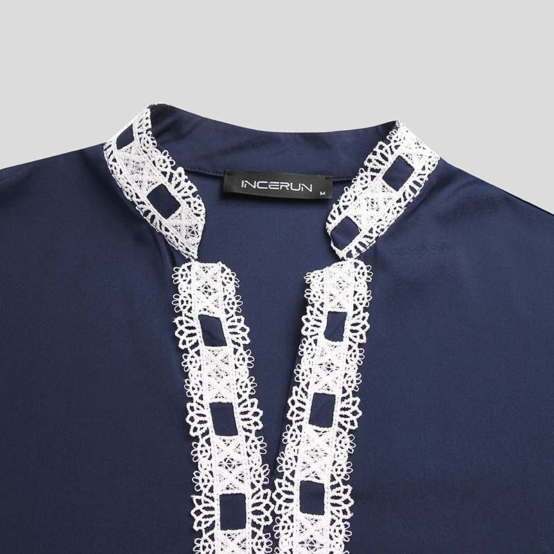 Men's Contrast Trim Thobe