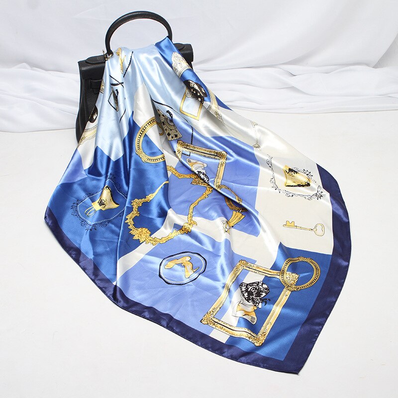 Women's Color Block Silk Headscarf Women's Color Block Silk Headscarf