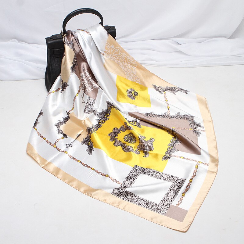 Women's Color Block Silk Headscarf Women's Color Block Silk Headscarf