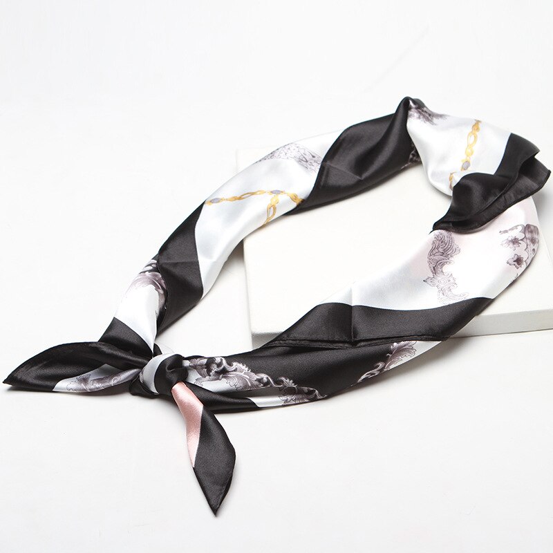 Women's Color Block Silk Headscarf Women's Color Block Silk Headscarf