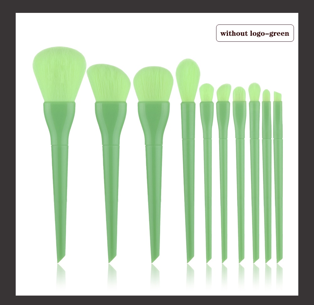 Candy Color Natural Fiber Makeup Brushes 10 Pcs Set Candy Color Natural Fiber Makeup Brushes 10 Pcs Set